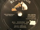 Elvis Presley All Shook Up/ That's When Your Heartaches Begi 78 RPM- RCA 20-6870