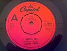 BOBBY PARIS- I WALKED AWAY- CAPITOL DEMO- UK- CL 16067- B/W H B BARNUM