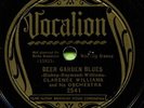 CLARENCE WILLIAMS (Beer Garden Blues / Breeze) OLD TIME JAZZ 78 RPM  RECORD