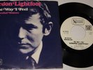 GORDON LIGHTFOOT The Way I Feel UA DJ Copy WLP 1967 Promo 45 & Picture Sleeve NM