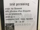 The Damned - Machine Gun Etiquette DEVILS JUKEBOX 2011 TEST PRESSING RECORD PUNK