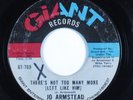 Northern Soul 45 JO ARMSTEAD There's Not Too Many More GIANT HEAR