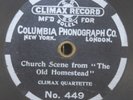 Columbia Climax 7-Inch Black Silver Record Grommet Church Scene Old Homestead