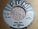 ROY ORBISON PROMO SUN 45 RPM  ORIGINAL SUN RECORD 353   DEVIL DOLL   NASHVILLE