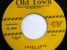 ROYALTONES 45 Crazy love / Never let me go  OLD TOWN VG++  Doowop Ws1595