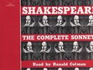 Ronald Coleman   Shakespeare: The Complete Sonnets EX 16 2/3 RPM LP