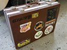 Vintage SAVOY DOUBLE SIDED 120 Cassette Tape Carrying Case Briefcase w/ STICKERS