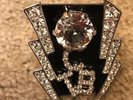 Elvis 18K Gold Plated TCB Cubic Zirconia Stage Ring by Lowell BNIB