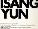 Isang Yun - Loyang, Gasa Wergo LP, Gerd Zacher, E. Bour, Hans Zender