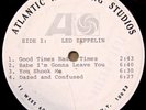 LED ZEPPELIN same title 1968 US test pressing vinyl lp G-