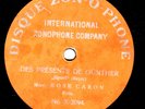 12g5.  Rose Caron - Sigurd-Des Presents de Gunther - Disque Zonophone X-2094
