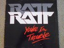 RATT  YOU'RE IN TROUBLE (EP)  TARGET RECORDS VINYL LP  MOTLEY CRUE, WASP  EX/VG