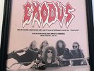 EXODUS-IMPACT IS IMMINENT-RARE PROMOTIONAL ONLY AD-FRAMED-BEAUTIFUL-1990