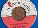 RARE SOUL DOO WOP TEEN 45 rpm THE CHEKKERS on Red Feather BLUE vinyl 1962