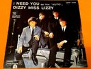THE BEATLES (45 RPM-ITALY) QMSP 16385 - I NEED YOU  (BLACK LABEL) RARE COVER