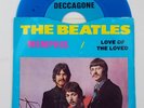 The Beatles: Memphis / Love of the Loved; NM Blue vinyl Promo 45 RPM with sleeve