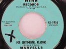 MARVELLS For Sentimental Reasons / Come Back Winn Doo Wop Soul 45 HEAR