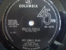 Pink Floyd UK 1st Pressing See Emily Play 1967 Columbia Label