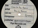BILL & BUSTER 45 COME ON ALL PEOPLE RARE PROMO ACETATE