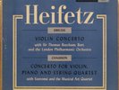 Jascha Heifetz signed autographed RCA gold label LP, G-VG+