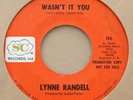 SC Records 105 - Lynne Randell - Wasn't It You - northern soul 45rpm