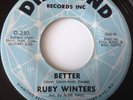 RUBY WINTERS - BETTER / I WANT ACTION -DIAMOND D-230. VG+. WARP. NAP