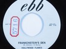 Halloween R&B Popcorn 45 HOLLYWOOD FLAMES Frankenstein's Den EBB VG+ promo HEAR