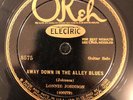 Okeh 8575 Lonnie Johnson GUITAR SOLOS 1927 Down In The Alley 78rpm E+ Blues/Jazz