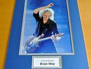 BRIAN MAY SIGNED AUTOGRAPH 16x12 PHOTO MOUNT QUEEN GUITAR SEE PROOF POP/ROCK COA
