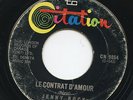 Jenny Rock Le contrat d'amour / Le train pour Memphis  45RPM Canada VG-