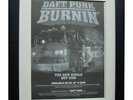 DAFT PUNK+Burnin+POSTER+AD+RARE ORIGINAL 1997+QUALITY FRAMED+FAST GLOBAL SHIP