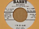 Northern Soul 45-Frank Howard & Commanders-I'm So Glad-Barry 1008-PROMO-NICE