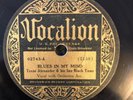 Vocalion 02743 Texas Alexander BLUES IN MY MIND  1934 E to EE+ 78rpm  TEXAS