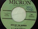 B.Y. & the Turnettes- Who Got The Number 45 SUPER RARE DJ Shadow sample NM WOL