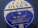 78 RPM DJANGO REINHARDT & QHCF : H.C.Q STRUT / THE MAN I LOVE DECCA F 7390