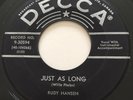 ROCKABILLY Rudy Hansen JUST AS LONG Decca 45 rare Canadian pressing