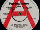 The BEATLES Hard Day's Night/Things We Said Today UK 1964 double A-side DEMO VG