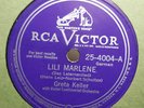 GRETA KELLER Lili Marlene/Das Alte Lied RCA VICTOR 25-4004 GERMAN 78RPM HEAR