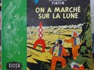 LES AVENTURES DE TINTIN ON A MARCHE SUR LA LUNE 25cm FRENCH LP  DECCA TIN-4