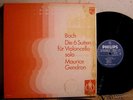 PHILIPS 6770 005 GENDRON JS BACH SOLO CELLO SUITES -1-6 3LP NM