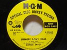 Ronnie Savoy Jungle Love Call Your Cheatin Heart Rare 1961 MGM RnB Soul Promo 45