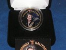 JOHNNY HALLYDAY HALF DOLLAR DOREE A L'OR FIN 24 CARATS TOUR 66 COFFRET N°4654
