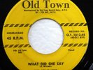 SOLITAIRES 45 What did she say / My dear OLD TOWN (ROPES) Doowop D1867