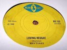 Rare solid centre Maytones UK Blue Cat 45 Loving Reggae