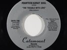 70s Soul 45 FOURTEEN KARAT SOUL Trouble With Love on Catamount VG++