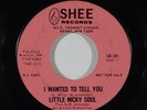 Northern Soul 45 LITTLE NICKY SOUL I Wanted To Tell You/You Said on Shee promo