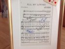 The Beatles 'All My Loving' mounted sheet music with signatures Wedding..