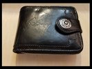 JOHNNY HALLYDAY - PORTE FEUILLE EN CUIR COMME NEUF JAMAIS SERVI - TRES RARE