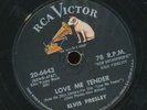 RARE ELVIS PRESLEY 78 RPM: LOVE ME TENDER / ANYWAY YOU WANT ME VG +