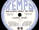 KING OLIVER'S CREOLE JAZZ BAND Chimes Blues / Froggie Moore -1923-  78rpm  X3129